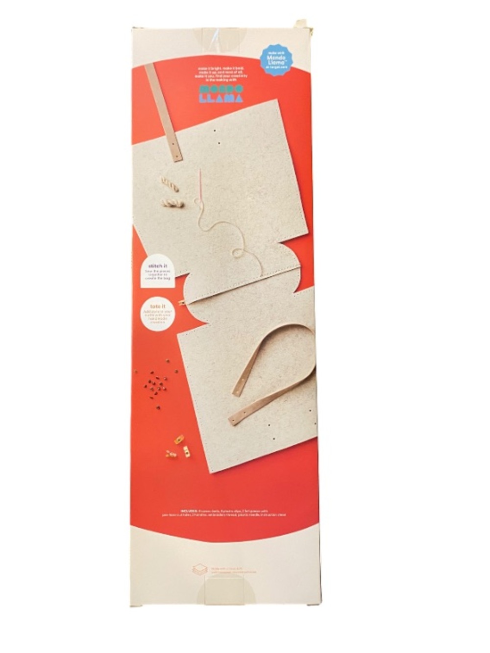 Mondo Llama Felt Tote Stitching Kit Ages 8 and up NWT